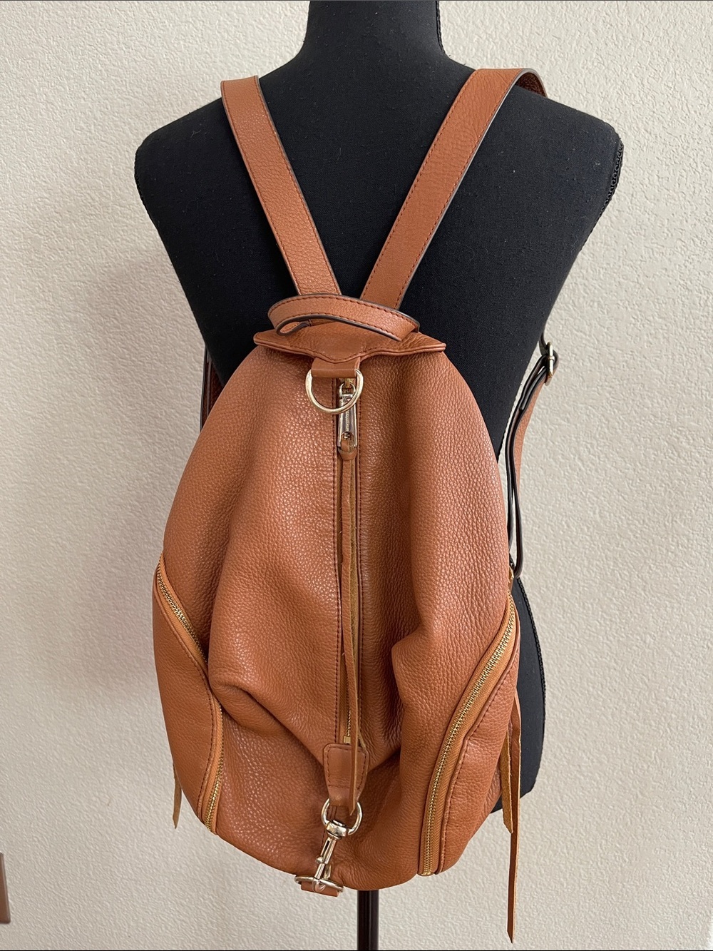 Rebecca Minkoff Julian backpack in Carmel pebbled leather